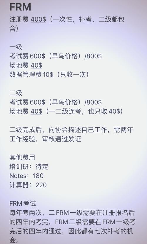 frm报名费用_FRM一级考试报名费用计算_2024年FRM报名费用明细