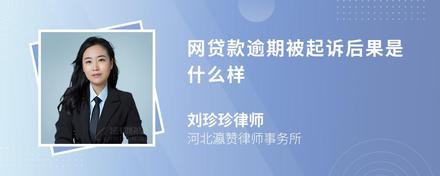 网贷款逾期被起诉后果是什么样